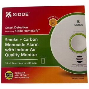 Kidde Smart Wired Smoke Carbon Monoxide Detector Air Quality Monitor with Backup